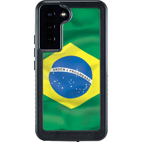 Brazil Flag Galaxy S23 Plus Waterproof Case